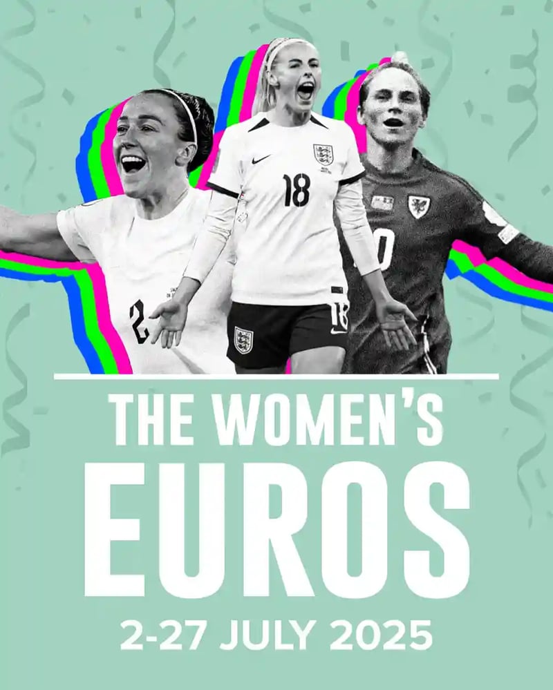 The Women’s Euros kick off this summer on July 2! ⚽

🎉 Grab your friends, your favorite drink, and come cheer on the Lionesses as they take on Europe’s best. Can England defend their epic 2022 title, or will Spain rise to claim the crown?

Don’t miss a second of the action. Let’s celebrate, unite, and enjoy every match together! 🏆