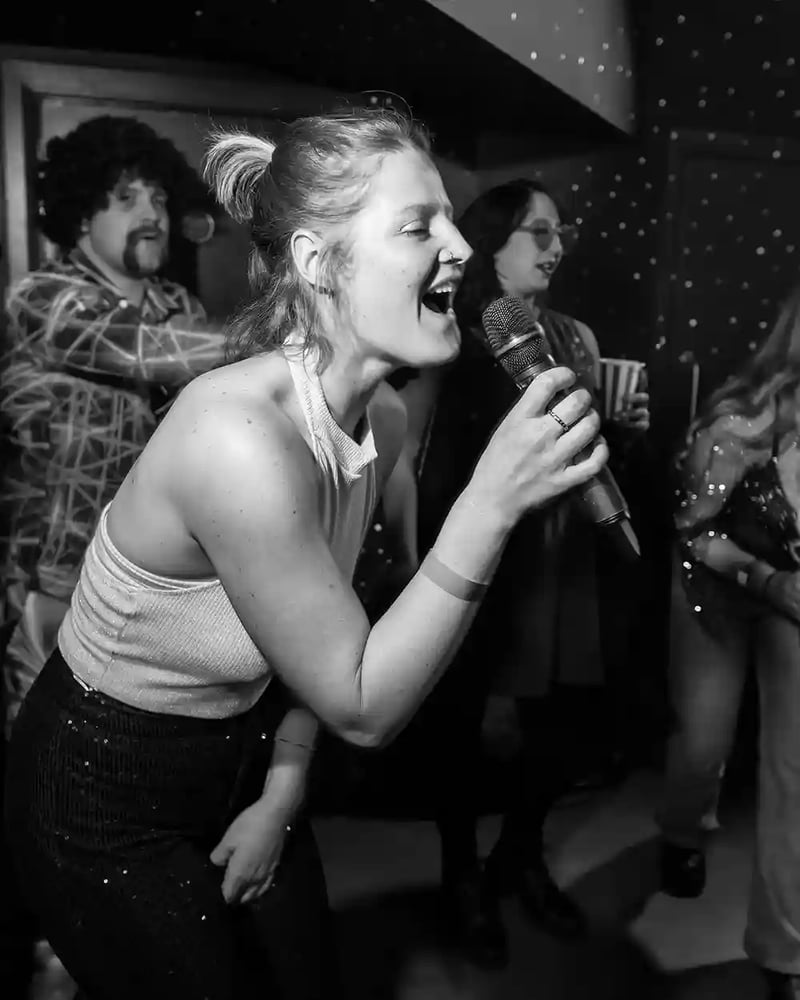 When "one more Marg" meets "one more song"... 🤩🎙️ It's your time to shine at our Slamb Jamm Basement Bar Karaoke Night - every Friday at 7:30pm!
