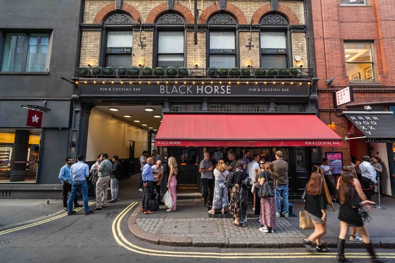 Welcome to The Black Horse — where timeless pub charm meets elevated cocktail culture in the heart of Fitzrovia. Downstairs, settle in with a perfectly poured pint or a glass of something crisp - ideal for after-work hangs, weekend catch-ups, or a well-earned shopping break. Feeling adventurous? Head upstairs to our hidden cocktail bar: an intimate, stylish space serving up bold flavours and carefully crafted drinks in a speakeasy-style setting. Unwind, explore, and stay awhile. There’s always more to discover at The Black Horse.