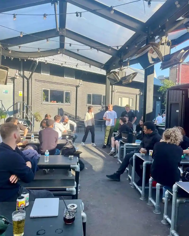 This week, @twotribesbrew hosted our Monday funday around the fire pit. We split into two teams to enjoy a brewery tour and a guided tasting through the delicious beer range. We finished off the night with 🍕, 🍻 and an amazing DJ workshop which had all the guys spinning some tunes and throwing some shapes! 🎧