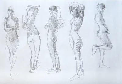 Life drawing with drinks and good company.