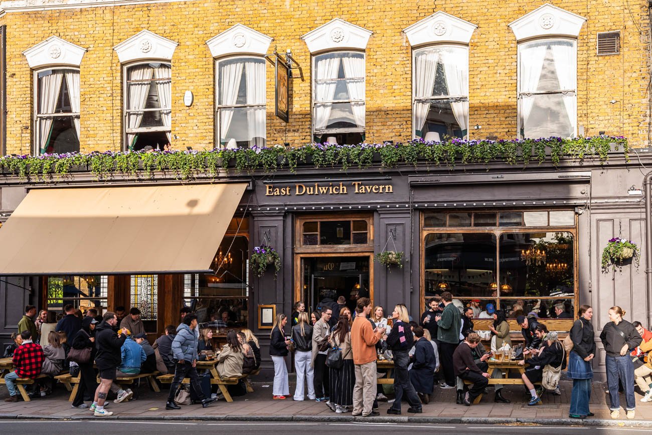 Sitting proudly on the corner of Lordship Lane and Goose Green, East Dulwich Tavern or EDT as it’s known to the locals, is a charming pub in the heart of the East Dulwich. With high ceilings, vintage charm, and a warm community buzz- we're where great food, proper pints, and good company come together under one roof. With screens for all the big games, regular events, and a spacious upstairs for private hire- there's always something on at The EDT.